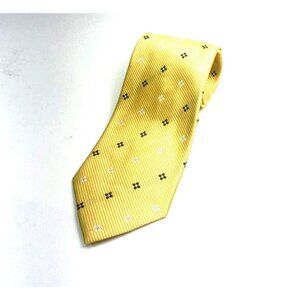 Nordstrom Mens Tie Necktie Yellow Multicolor Classic Woven Italy